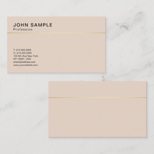 Minimalistisches Design Elegante Farbe kreativ Visitenkarte (Vorne/Hinten)