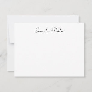Minimalistisches Design für elegante Handschrift Mitteilungskarte
