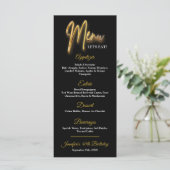 Minimalistisches Design für Gold und Black Menu 3d Menükarte (Stehend Vorderseite)