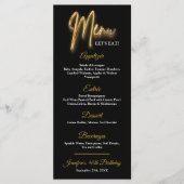 Minimalistisches Design für Gold und Black Menu 3d Menükarte (Vorderseite)