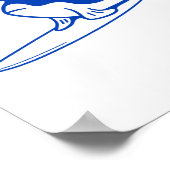 Minimalistisches Design für Surfer. Mudskipper ist Poster (Ecke)
