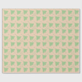 Minimalistisches Design Grün für Weihnachten Geschenkpapier (Flach)