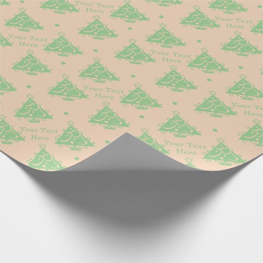 Minimalistisches Design Grün für Weihnachten Geschenkpapier (Ecke)