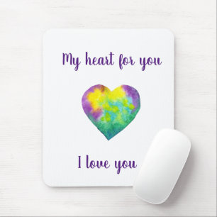 Minimalistisches Design I Liebe Mousepad