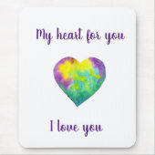 Minimalistisches Design I Liebe Mousepad (Vorne)