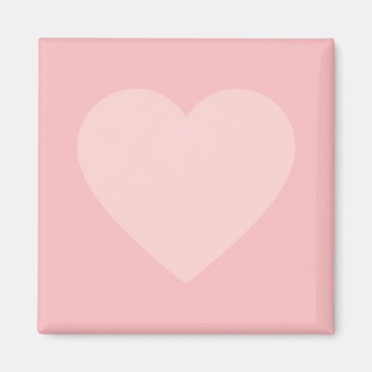 Minimalistisches Design im rosa Herz Magnet (Vorne)