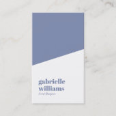 Minimalistisches Design in blau-grau-weiß Visitenkarte (Vorderseite)