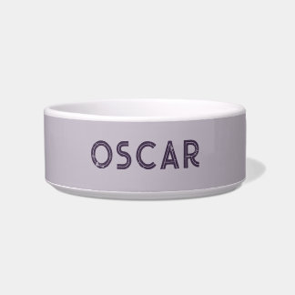 Minimalistisches Design in Grau-Lavendel Vorname T Napf