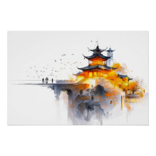 Minimalistisches Design in Japan Poster