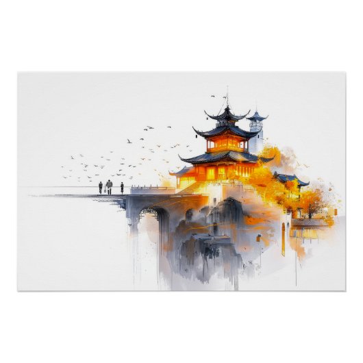 Minimalistisches Design in Japan Poster (Vorderseite)
