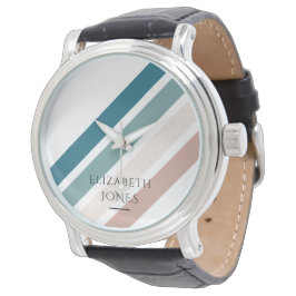 Minimalistisches Design in Pastellfarben Armbanduhr