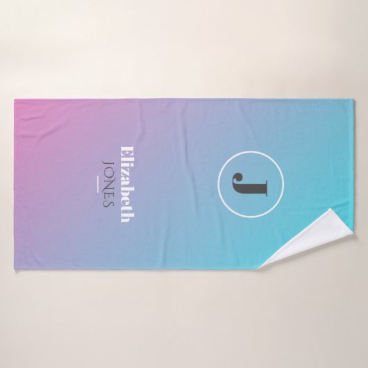 Minimalistisches Design in Pastellfarben Badehandtuch (Badehandtuch)