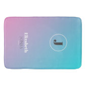 Minimalistisches Design in Pastellfarben Badematte (Vorderseite)
