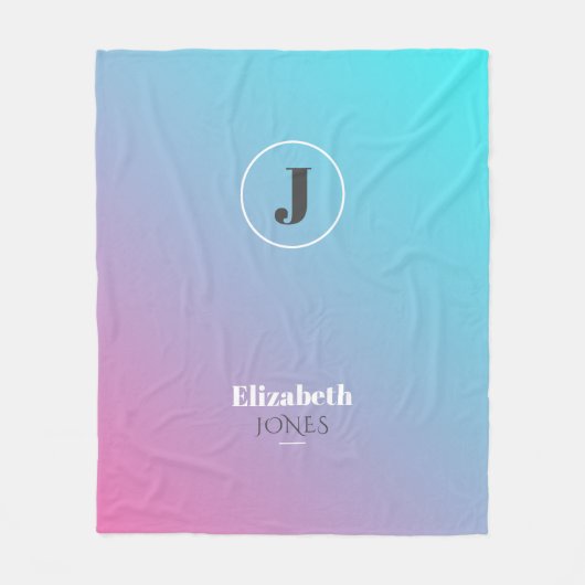 Minimalistisches Design in Pastellfarben Fleecedecke (Vorderseite)