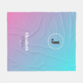 Minimalistisches Design in Pastellfarben Fleecedecke (Vorderseite (Horizontal))