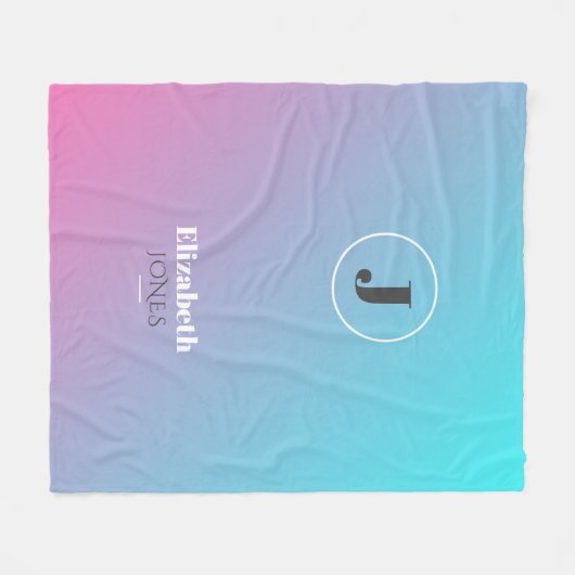 Minimalistisches Design in Pastellfarben Fleecedecke (Vorderseite (Horizontal))