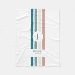 Minimalistisches Design in Pastellfarben Fleecedecke