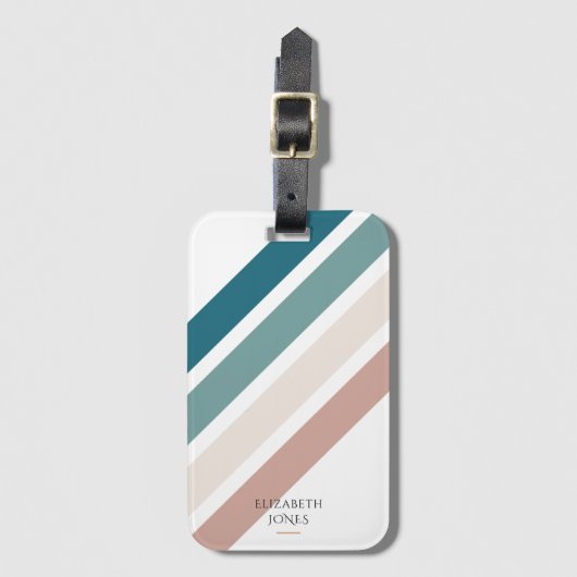 Minimalistisches Design in Pastellfarben Gepäckanhänger (Vorderseite Vertikal)