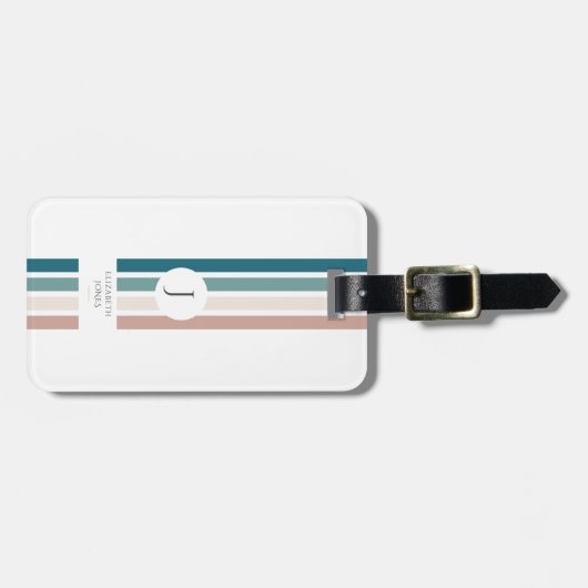 Minimalistisches Design in Pastellfarben Gepäckanhänger (Vorderseite horizontal)