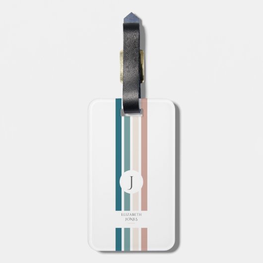 Minimalistisches Design in Pastellfarben Gepäckanhänger (Rückseite vertikal)