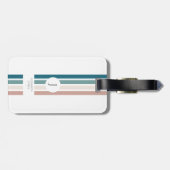 Minimalistisches Design in Pastellfarben Gepäckanhänger (Rückseite horizontal)