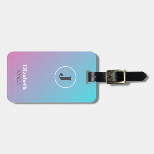 Minimalistisches Design in Pastellfarben Gepäckanhänger (Vorderseite horizontal)