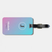 Minimalistisches Design in Pastellfarben Gepäckanhänger (Rückseite horizontal)