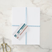 Minimalistisches Design in Pastellfarben Geschenkanhänger (Mit Garn)