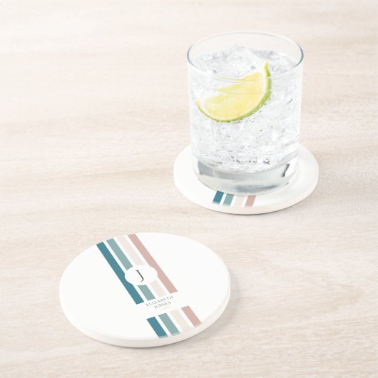 Minimalistisches Design in Pastellfarben Getränkeuntersetzer (Seite)