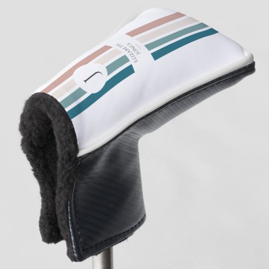 Minimalistisches Design in Pastellfarben Golf Headcover (3/4 Vorderseite)