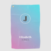 Minimalistisches Design in Pastellfarben Golfhandtuch (Vorderseite)