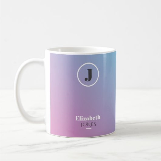 Minimalistisches Design in Pastellfarben Kaffeetasse (Links)