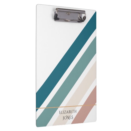 Minimalistisches Design in Pastellfarben Klemmbrett (Rechts)