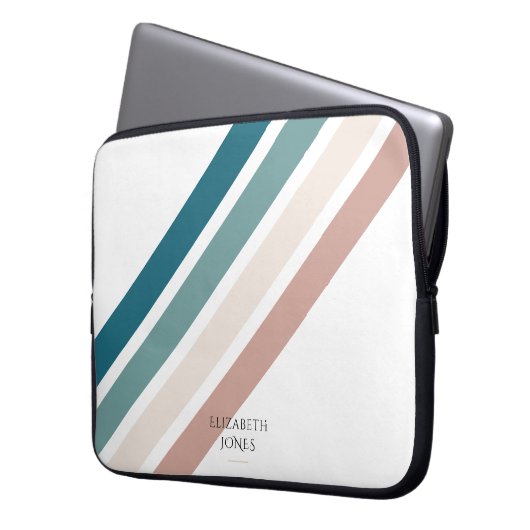 Minimalistisches Design in Pastellfarben Laptopschutzhülle (Vorderseite Links)