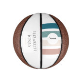 Minimalistisches Design in Pastellfarben Mini Basketball (Vertikal)