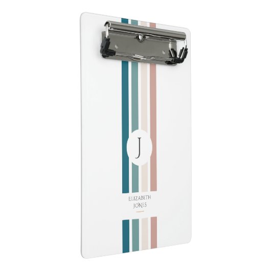 Minimalistisches Design in Pastellfarben Mini Klemmbrett (Schrägansicht)