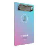 Minimalistisches Design in Pastellfarben Mini Klemmbrett (Schrägansicht)