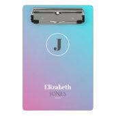 Minimalistisches Design in Pastellfarben Mini Klemmbrett (Vorderseite)