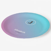 Minimalistisches Design in Pastellfarben Pappteller (Schrägansicht)