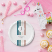 Minimalistisches Design in Pastellfarben Pappteller (Party)