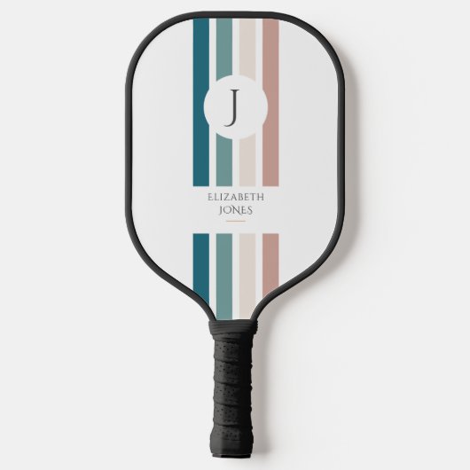 Minimalistisches Design in Pastellfarben Pickleball Schläger (Rückseite)