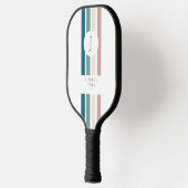 Minimalistisches Design in Pastellfarben Pickleball Schläger (Links)