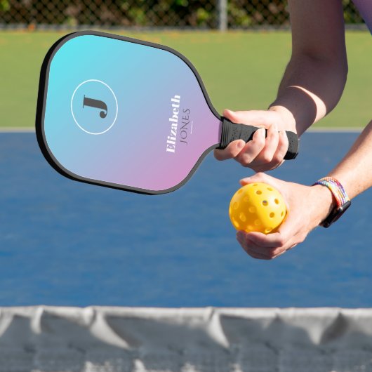 Minimalistisches Design in Pastellfarben Pickleball Schläger (InSitu)