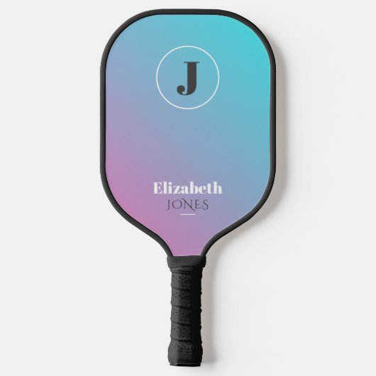 Minimalistisches Design in Pastellfarben Pickleball Schläger (Rückseite)