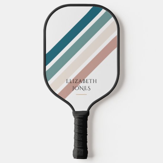 Minimalistisches Design in Pastellfarben Pickleball Schläger (Rückseite)
