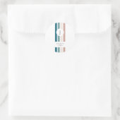 Minimalistisches Design in Pastellfarben Runder Aufkleber (Tasche)