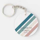 Minimalistisches Design in Pastellfarben Schlüsselanhänger (Vorderseite)