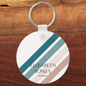 Minimalistisches Design in Pastellfarben Schlüsselanhänger (Rückseite)