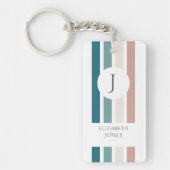 Minimalistisches Design in Pastellfarben Schlüsselanhänger (Vorderseite)