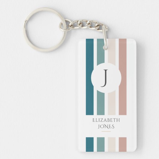 Minimalistisches Design in Pastellfarben Schlüsselanhänger (Vorderseite)